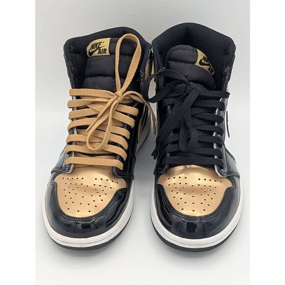 Jordan 1 retro high Patent gold toe men's size 8 - Picture 3 of 12